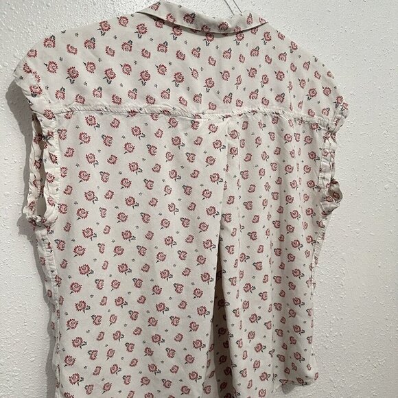 Jachs Girlfriend Womens Top Floral Print Button Front Collared Size XXL Casual - Picture 6 of 9
